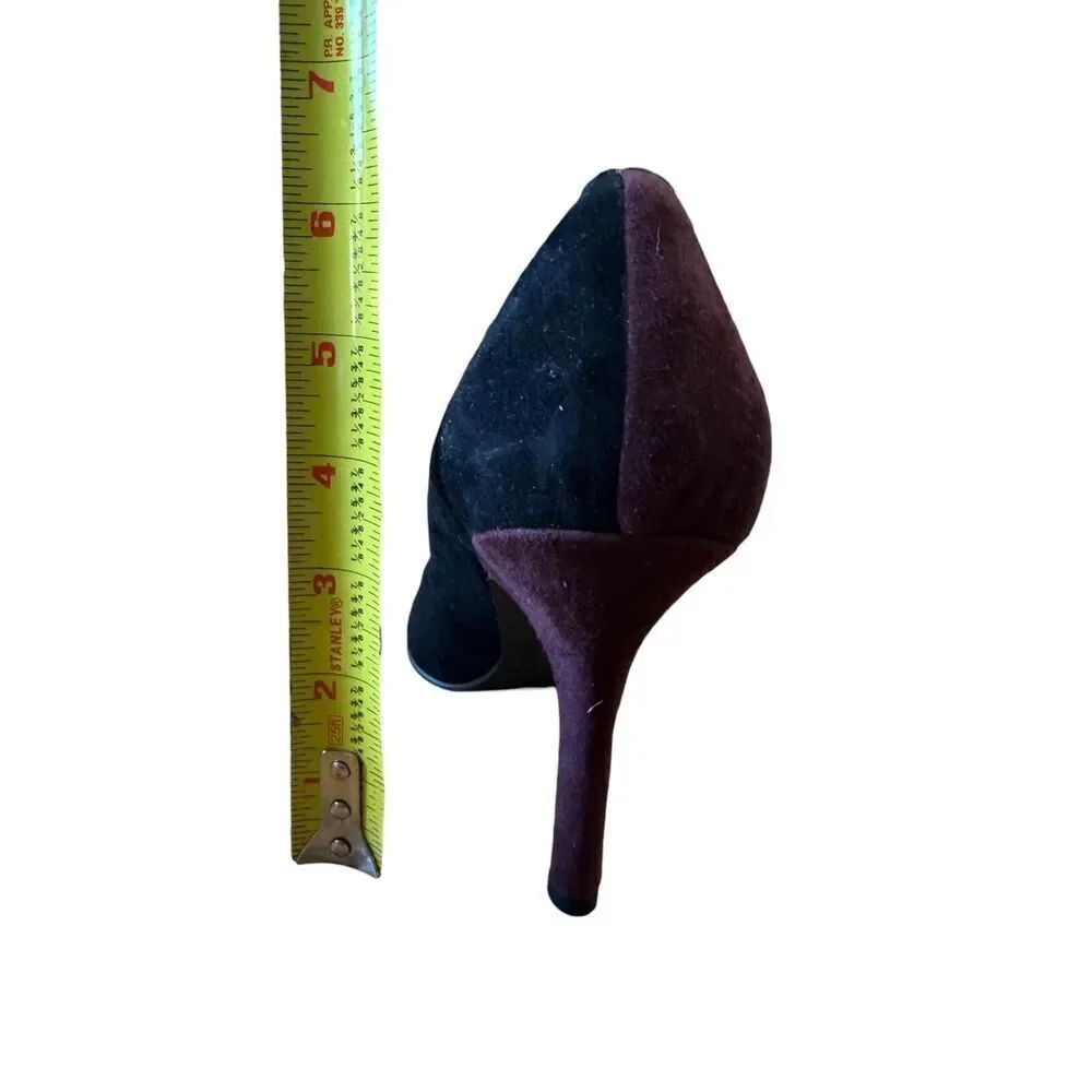 Karen Scott Courtney Multi Color Suede Peep Toe Pumps Women’s Sz 10M